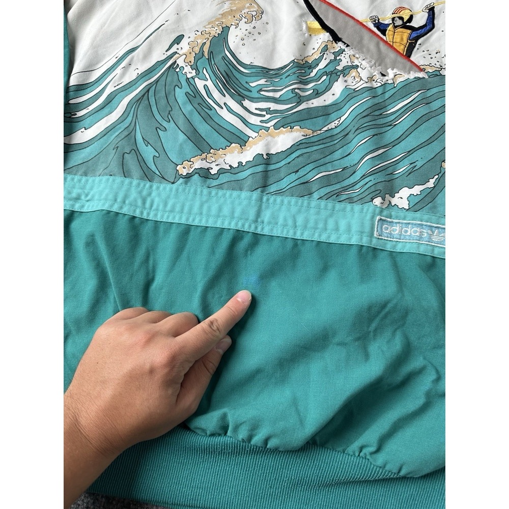 Mens Adidas Devils Toenails Amuza River Kayak Sweatshirt Teal, Size XL - Picture 12 of 12